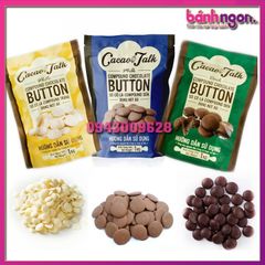 [Mã GROSALE2703 giảm 8% đơn 250K] Sô Cô La Compound/socola Nút Trắng/Đen/Sữa Gói 1kg