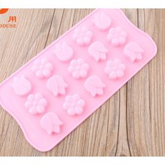 KHuôn silicon làm thạch, socola hoa tulip