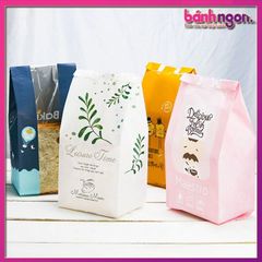 50 Túi Giấy Kraft Rõ Ràng Tránh Dầu Đóng Gói 450G Bánh Mì Nướng 21*10*32cm