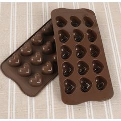 Khuôn silicon 15 trái tim làm socola, thạch