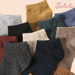 COMBO 5 ĐÔI Tất Selala Cổ Ngắn Cotton Co Giãn Nhiều Màu