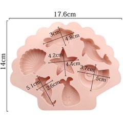 Khuôn Silicon 4D Sinh Vật Biển Cá Ngựa,sao Biển,ốc