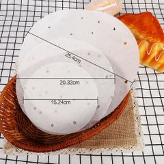 50 miếng giấy không thấm dầu,nướng bánh cao cấp  tròn đục lỗ 20cm-23cm