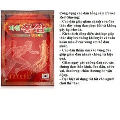 20 MIẾNG CAO DÁN HỒNG SÂM POWER RED GINSENG