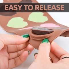 Khuôn Silicon Làm Bánh Và Sô Cô La 15 ô Tạo Hình Kim Cương Trái Tim