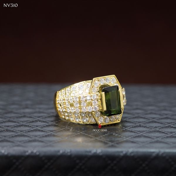 Nhẫn Tourmaline Green nam HCN - 10K