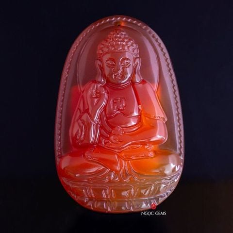 Phật A Di Đà Agate Đỏ