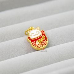 Charm Rơi Mèo Thần Tài - Vàng 9999 - 1.3 grams - Gốm