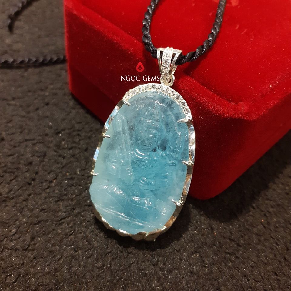 Phật Bản Mệnh Hư Không Tạng Aquamarine