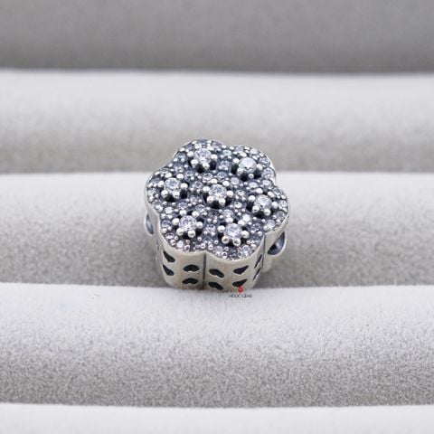 Charm bạc Ống Nạm Đá 3D - Bạc 925