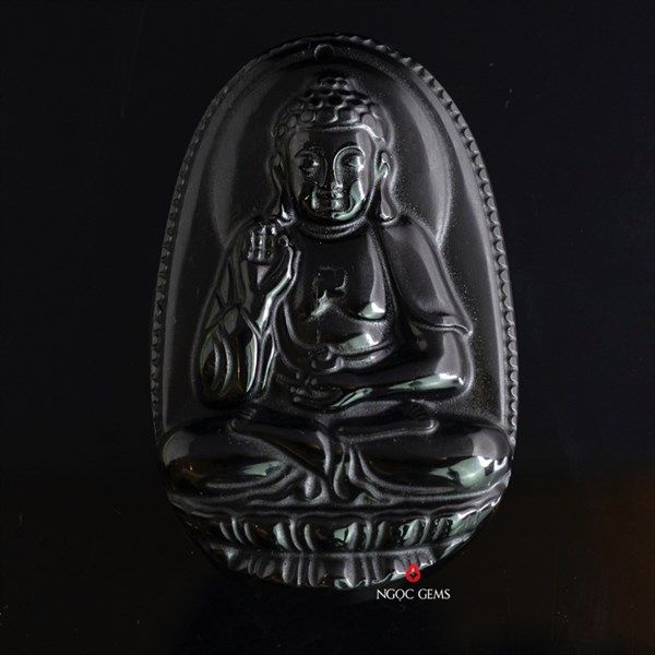 Phật A Di Đà Obsidian