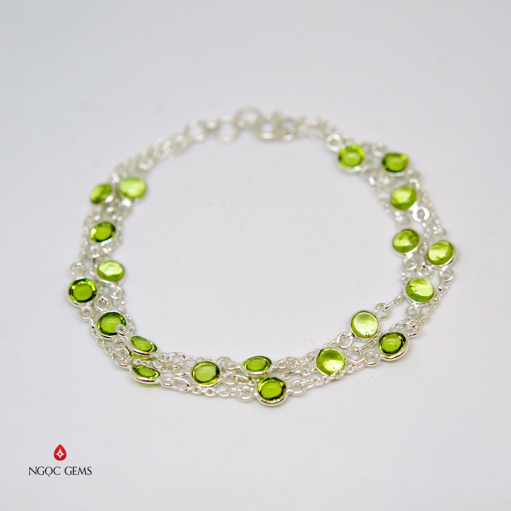 Lắc bạc Peridot