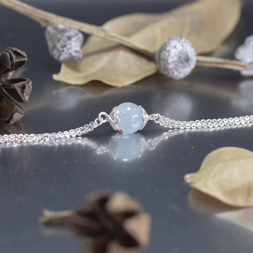 Lắc bạc Bon Bon Aquamarine A