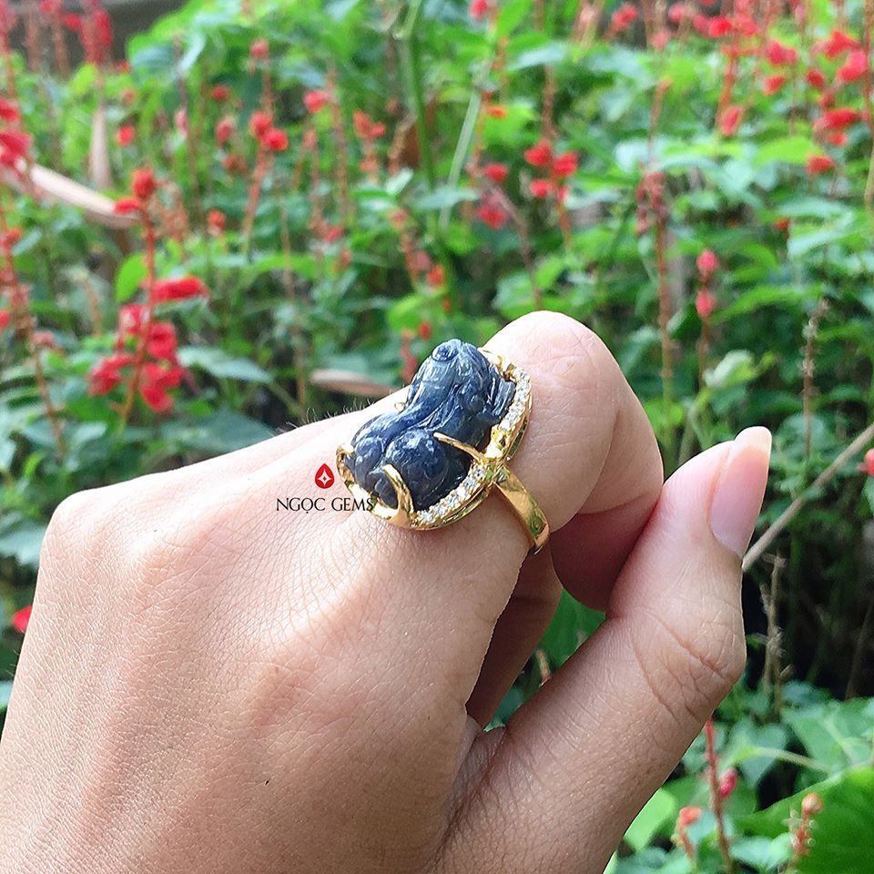 Nhẫn Tỳ Hưu Sapphire