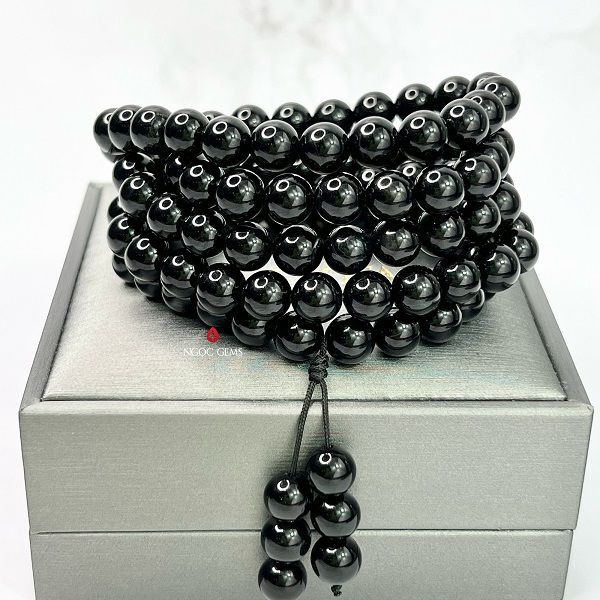 Tràng 108 hạt Agate Đen 8mm