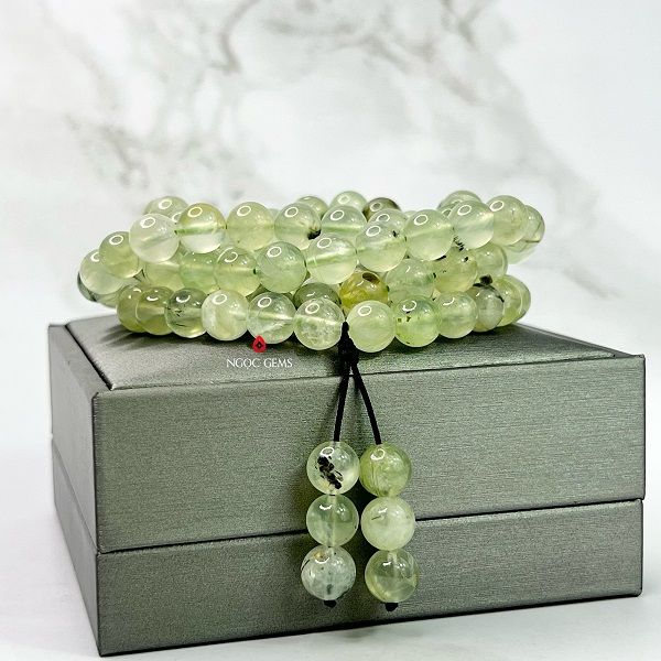 Tràng 108 hạt Prehnite 8mm