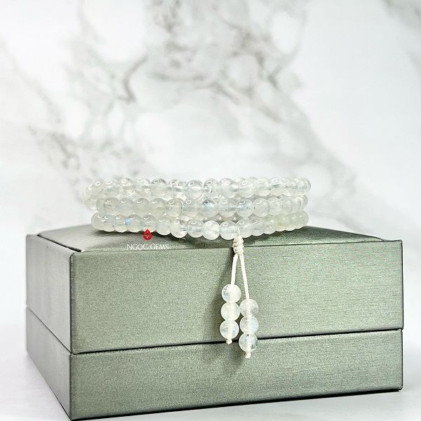 Tràng 108 hạt R.Moonstone A 5mm