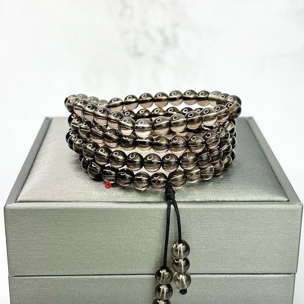 Tràng 108 hạt Thạch Anh Khói 6mm