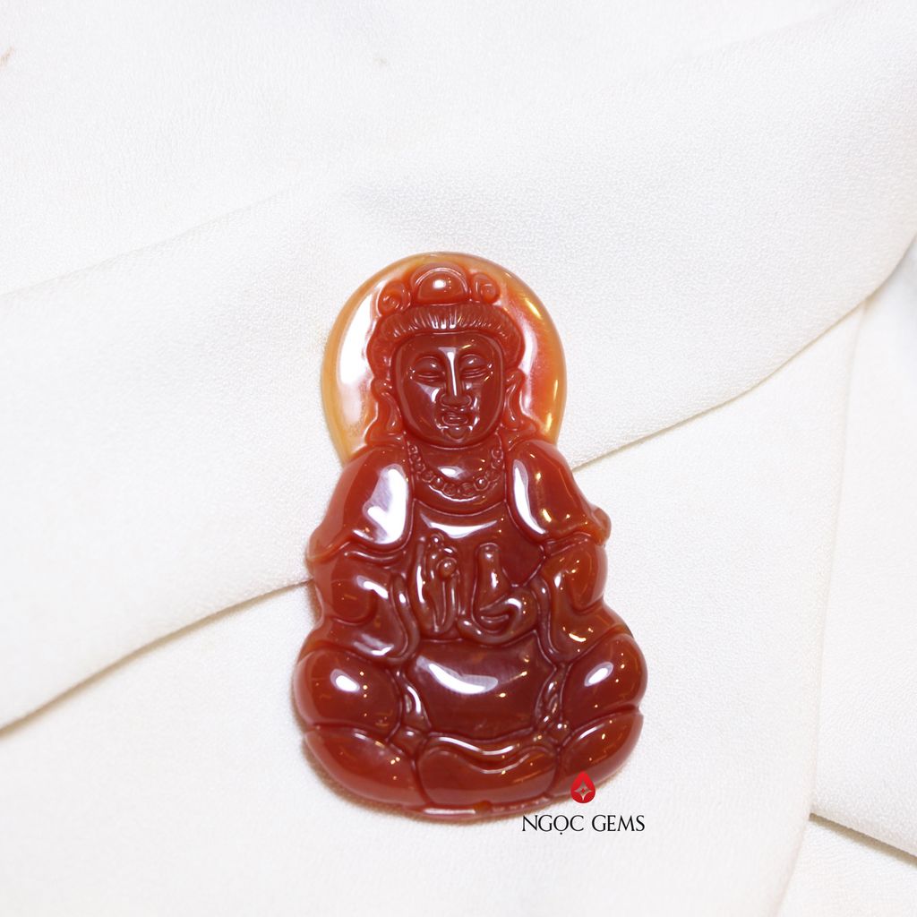 Mặt Phật Bà Quan Âm Agate