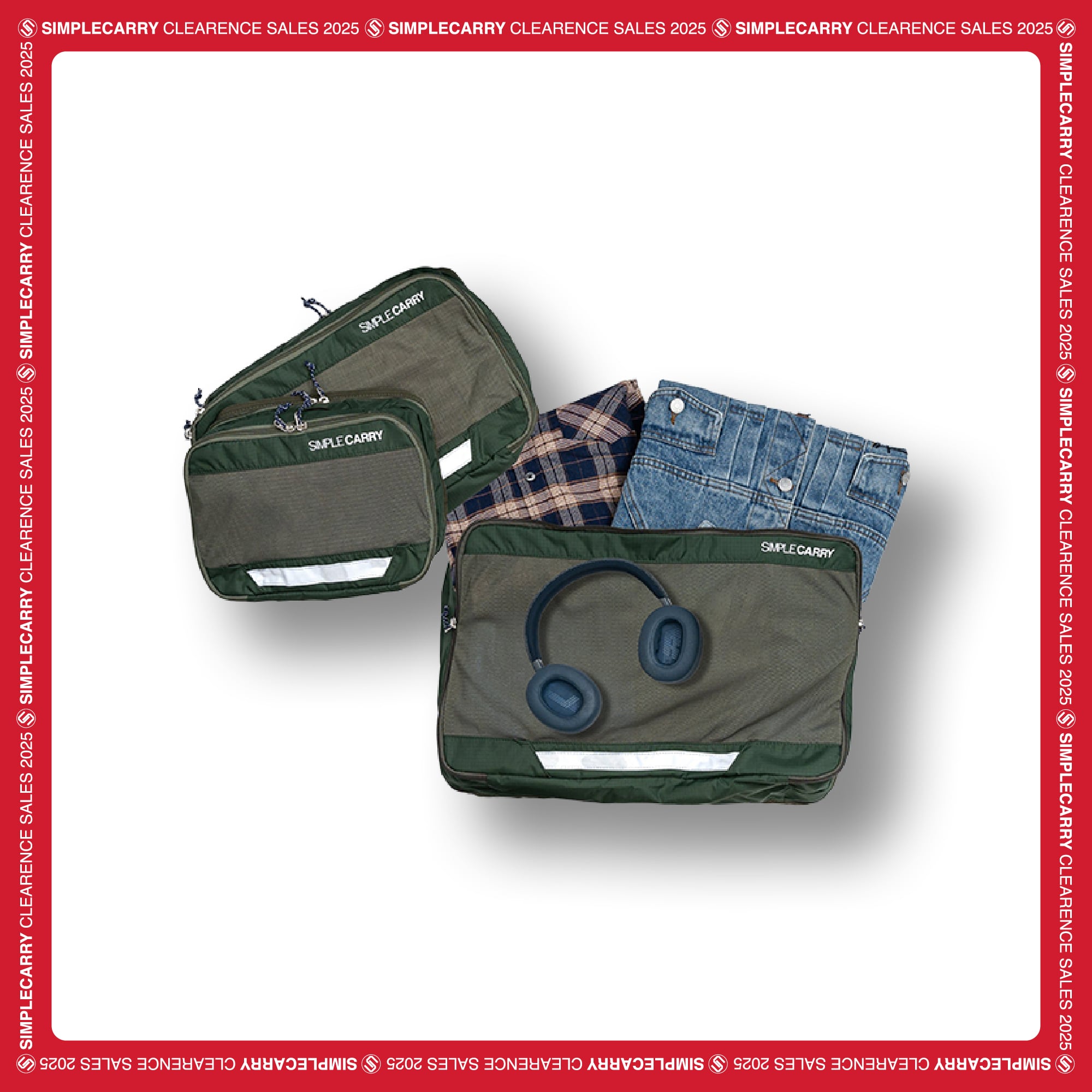 TRAVEL CLOTH CASE S,M,L GREEN