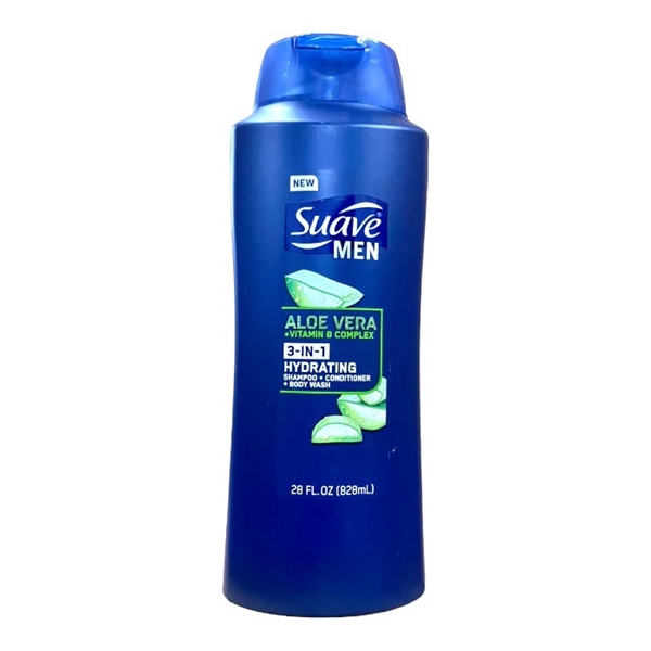 Tắm Gôi Xả 3in1 Suave Men Aloe Vera & Vitamin B 828ml