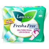 BVS LAURIER Fresh & Free Siêu Mỏng Cánh 8 miếng