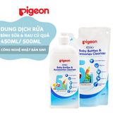 Nước Rửa Bình Và Rau Củ Quả PIGEON Eco 500ml 5in1