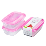 Set 2 Hộp Nhựa Đựng Thực Phẩm Nakaya 800ml Nắp Hồng