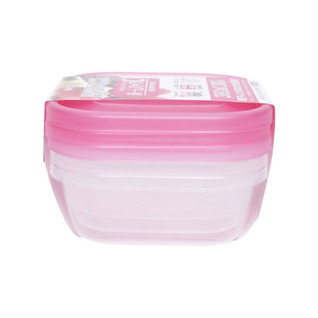 Set 3 Hộp Nhựa 380ml Màu Hồng Nakaya