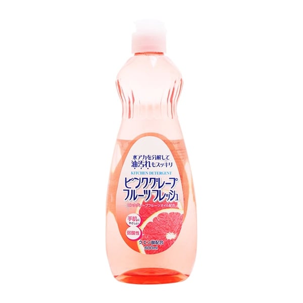 Nước Rửa Chén & Rau Củ Rocket Hương Bưởi Hồng 600ml