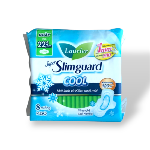 BVS Laurie Ngày Vừa & Nhiều Siêu Mỏng Mát Lạnh 22,5cm 8 miếng/gói