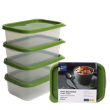 Bộ 4 hộp nhựa chữ nhật Chef trung 600ml
