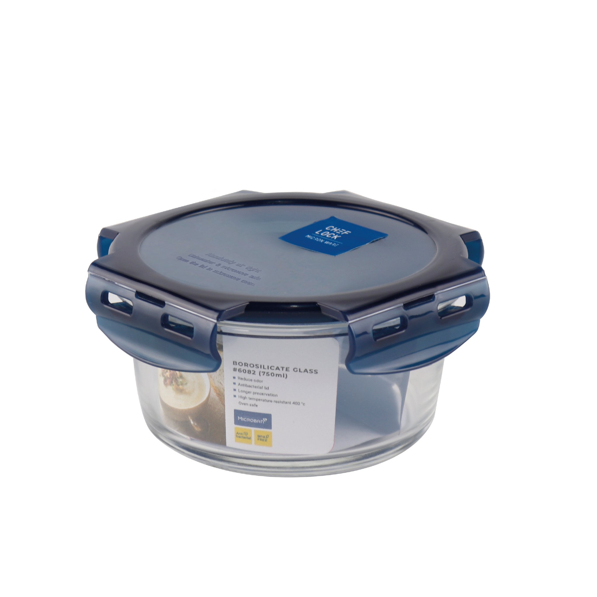Hộp Chef Lock thủy tinh tròn 750ml