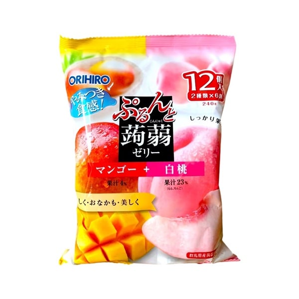 Thạch Trái Cây Orihiro Vị Xoài & Đào 240gr