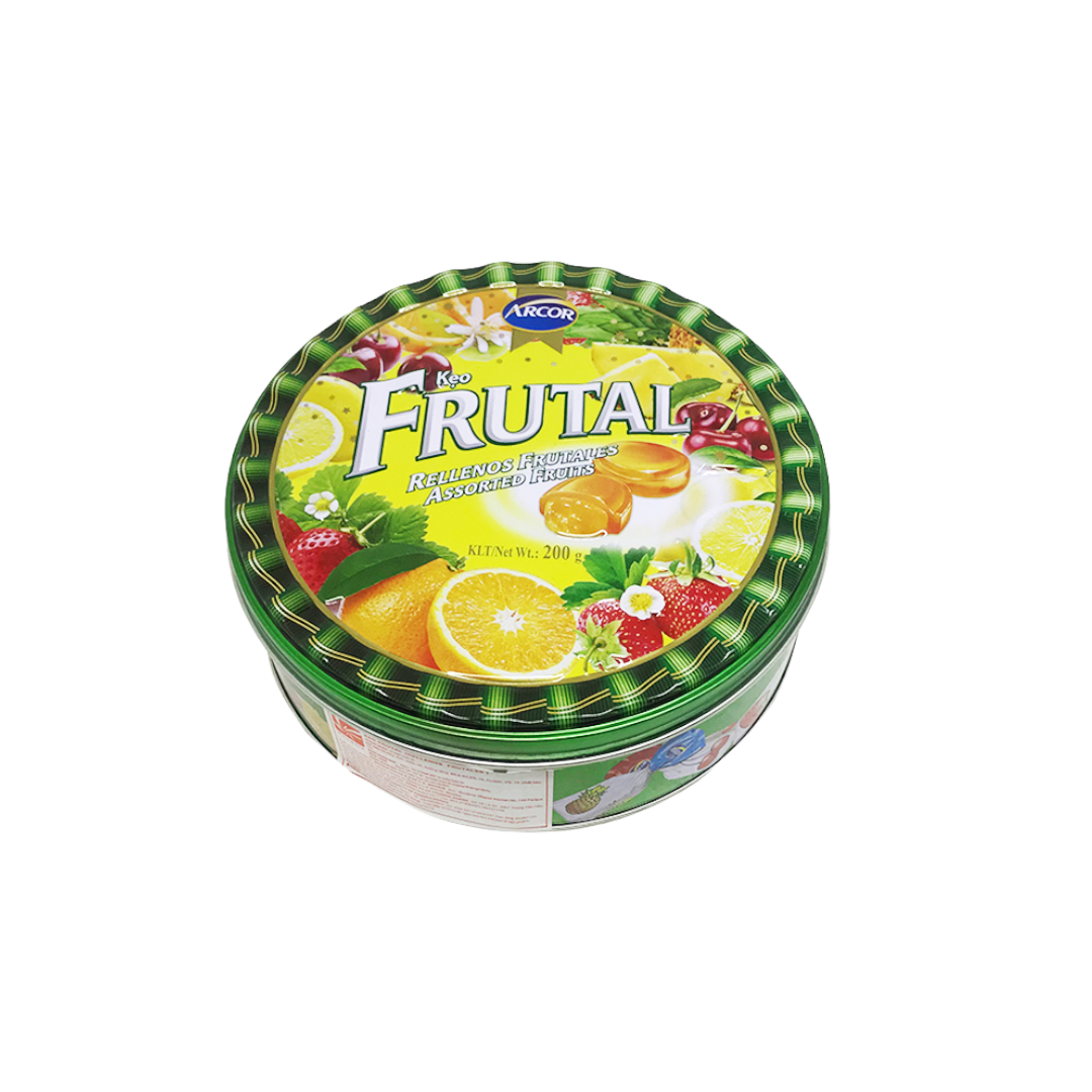 Kẹo trái cây hộp thiếc Mexico - Arcor Rellenos Frutales 200g