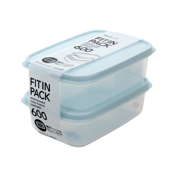 Set 2 Hộp Nhựa Dẻo Chịu Nhiệt SANADA 600ml Xanh Mint