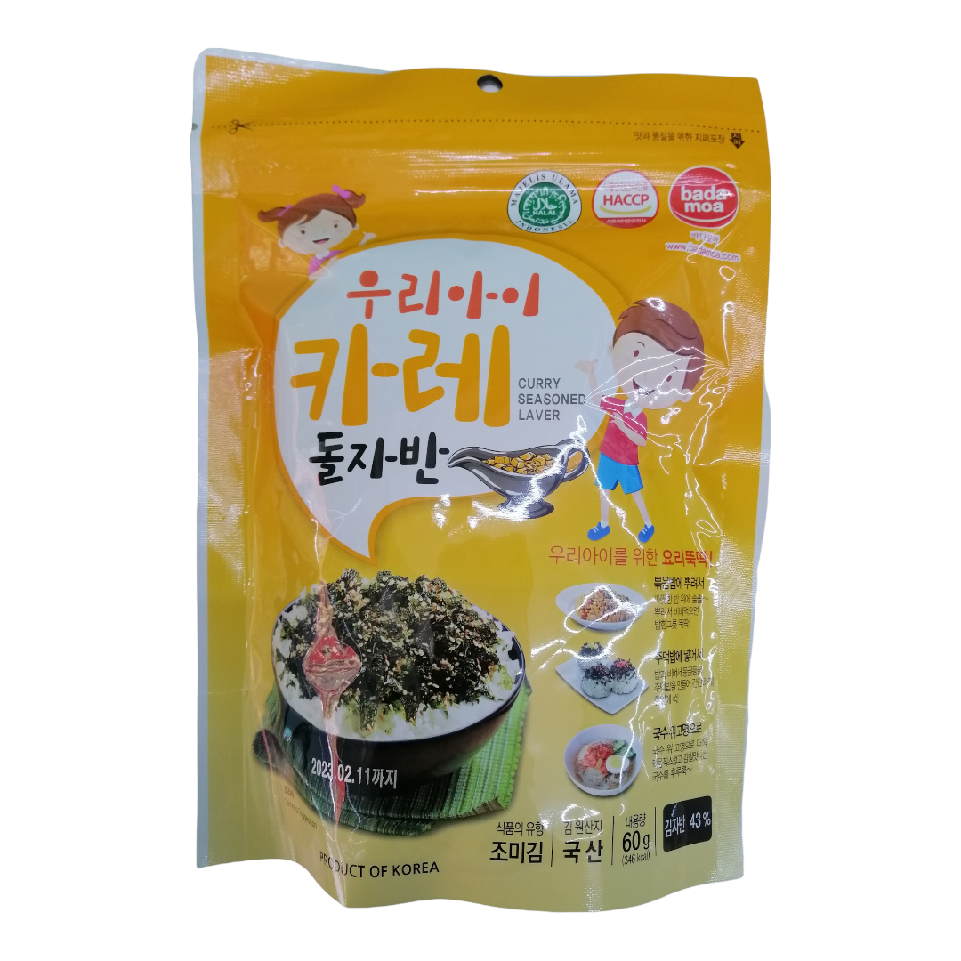 Rong Biển Sấy Hàn Quốc Vị Cà Ri 60g