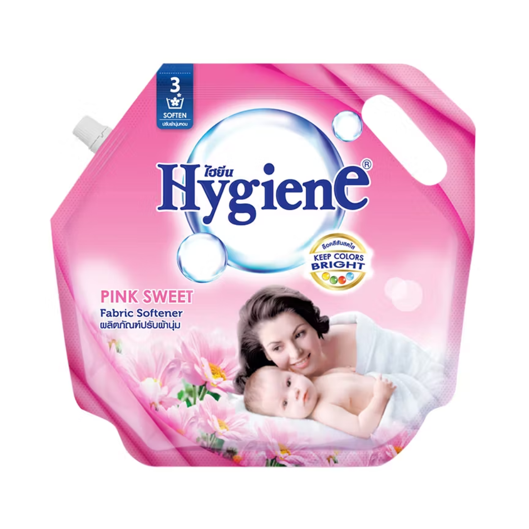 Nước Xả Vải Hygiene Fabric Softener Pink Sweet 1800ml Hồng