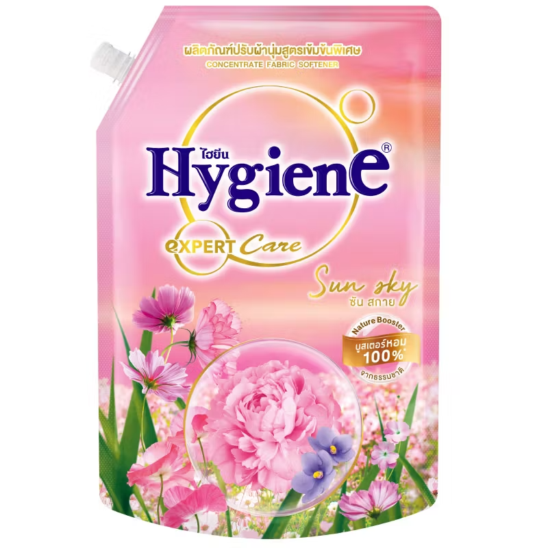 Nước Xả Vải Đậm Đặc Hygiene Expert Care Sun Sky Pink 1100ml