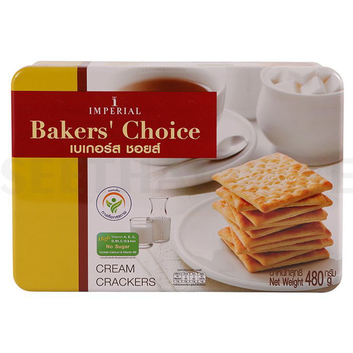 Bánh quy không đường Baker's Choice - hộp thiếc 480g