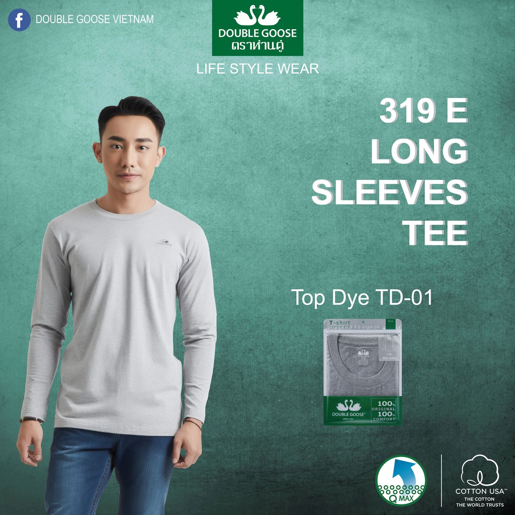 Áo thun Double Goose tay dài 319E - Top Dye (cái)