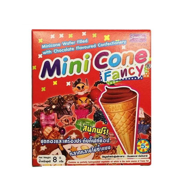 Bánh ốc quế Snockshouse 8g - Minicone Fancy