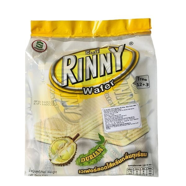 Bánh Xốp Kem Sầu Riêng Rinny Wafer 570g