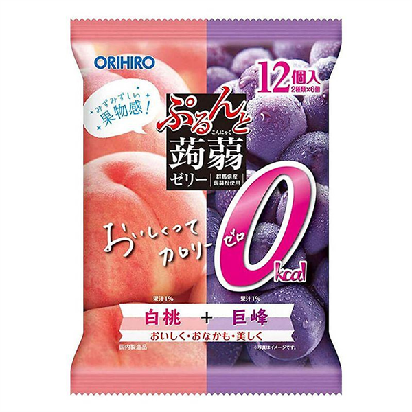 Thạch Trái Cây Orihiro Vị Đào & Nho 216gr