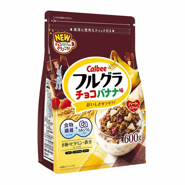Ngũ Cốc Trái Cây CALBEE Chuối & Chocolate 600gr