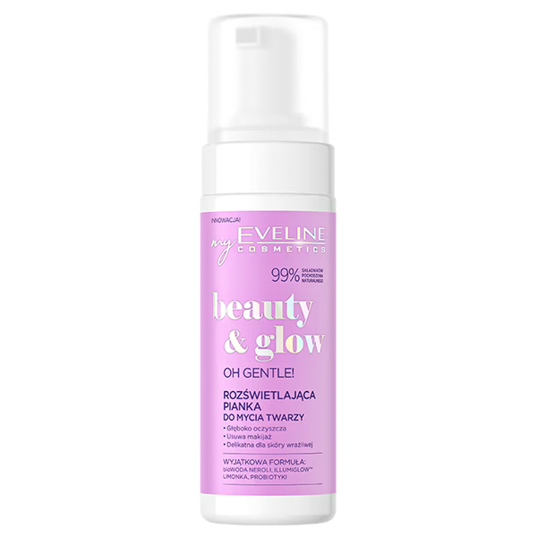 Sữa Rửa Mặt Tạo Bọt Eveline Beauty & Glow Sáng Da 150ML