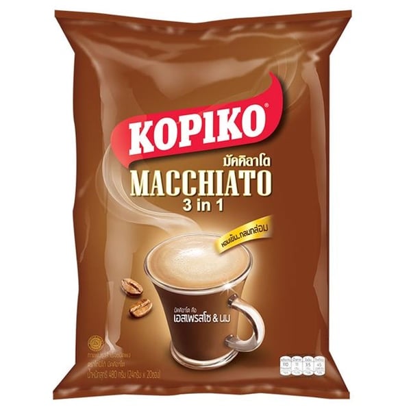 Cà Phê Hòa Tan Kopiko Macchiato 3in1 20g x 20 gói