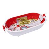 Bộ chậu rổ tiện lợi Nhựa BPA Free Cao Cấp K311 - Đỏ