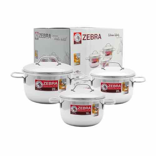 Bộ nồi Zebra Exta Infinity 6 món 3 đáy (18+20+22cm)