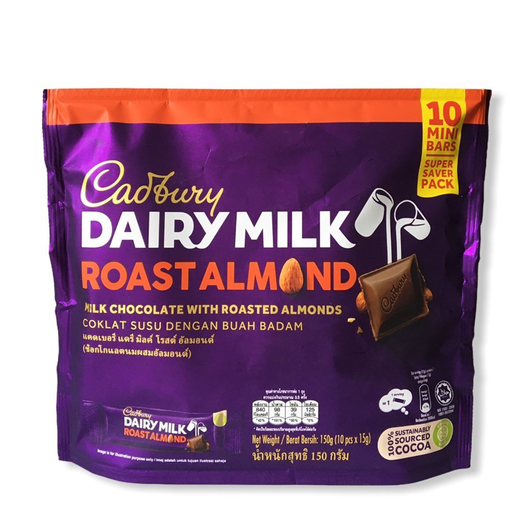 Kẹo Socola hạnh nhân Cadbury Dairy milk 150g
